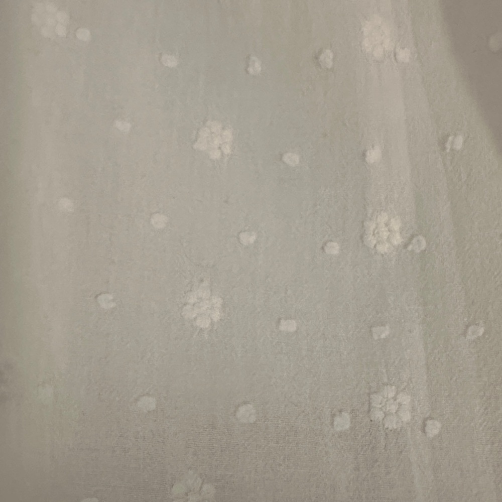 NWT LOFT White Eyelet Wrap Midi Dress M Ruffle Bridal Shower Feminine cotton - Picture 7 of 8